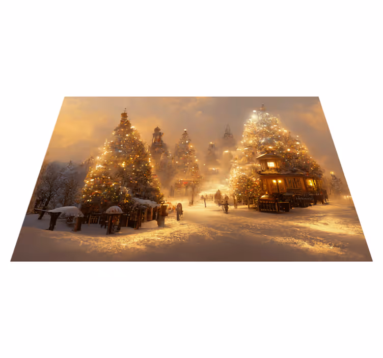 Christmas vinyl carpet winter wonderland - TenStickers