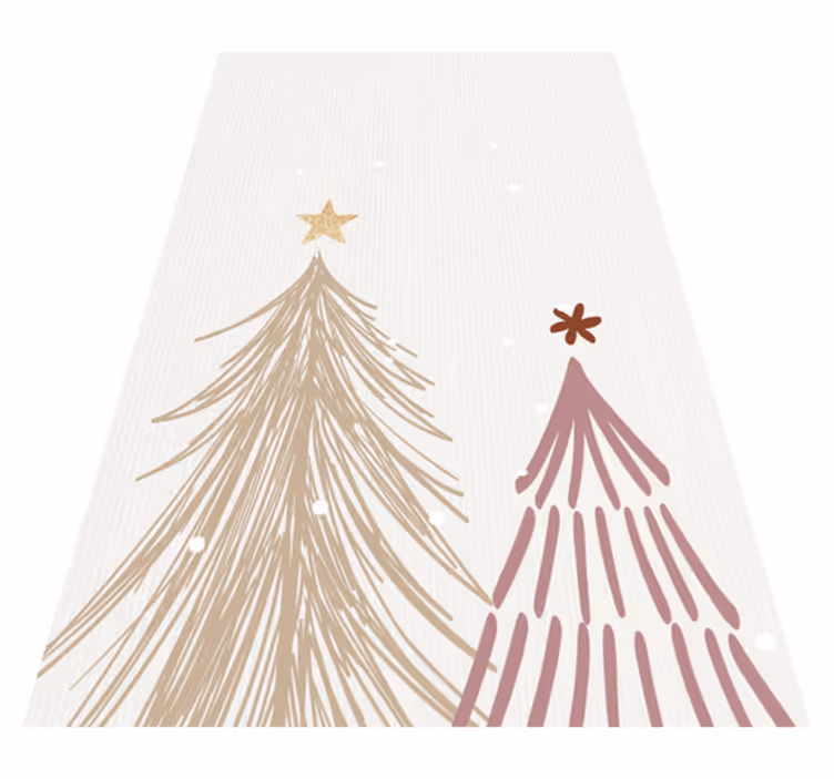 Christmas vinyl carpet christmas tree minimalist - TenStickers