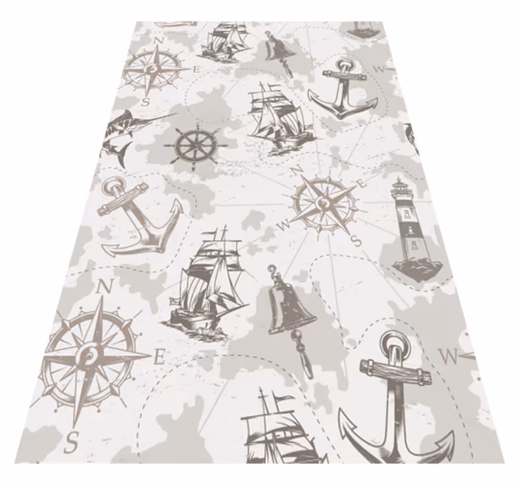 Vintage world map vinyl carpet - TenStickers