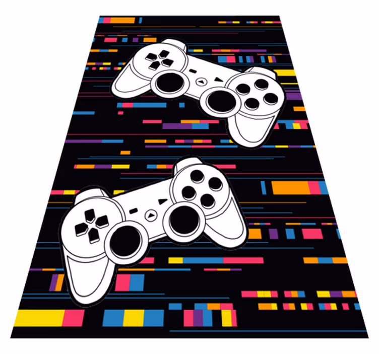 Game vinyl carpet multicolor remote controller - TenStickers