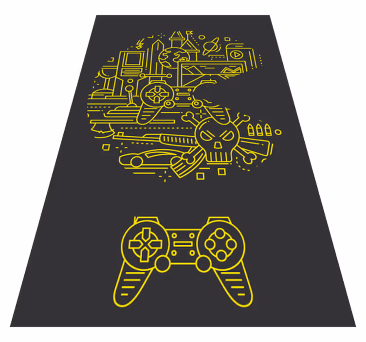 Game vinyl carpet yellow pacifier - TenStickers