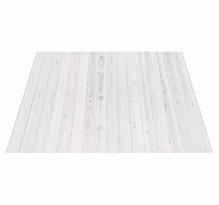 Entrance hall vinyl carpet vintage white wood design - TenStickers