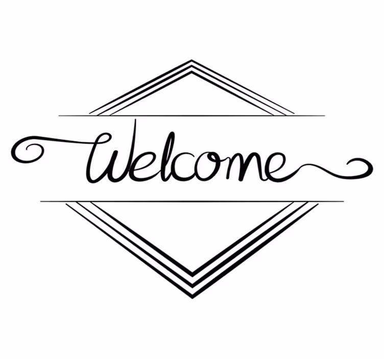 Entrance hall vinyl carpet minimalist welcome - TenStickers