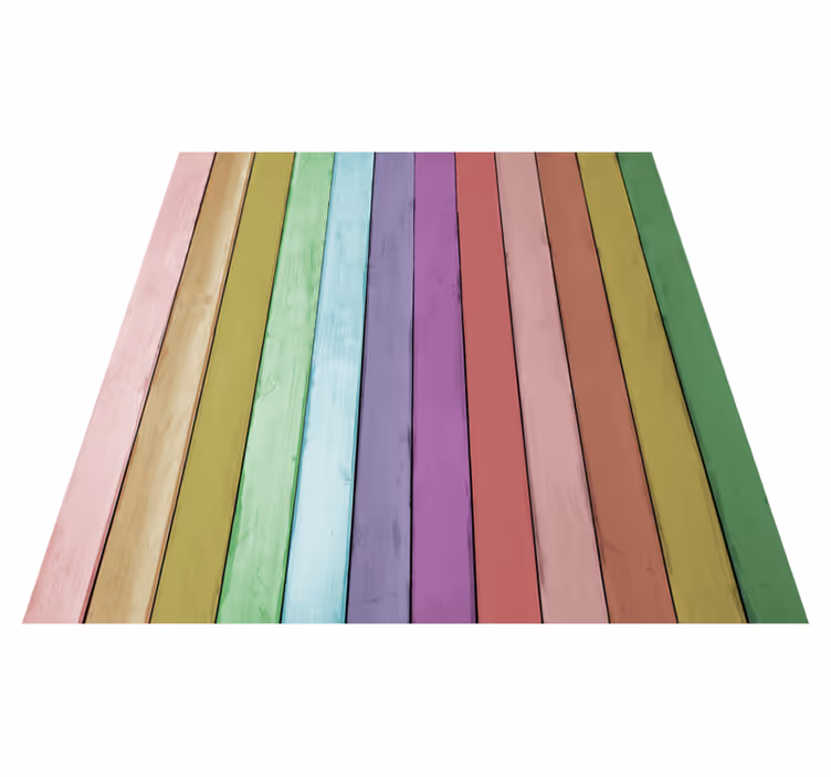 Entrance hall vinyl carpet light-colored wood planks - TenStickers