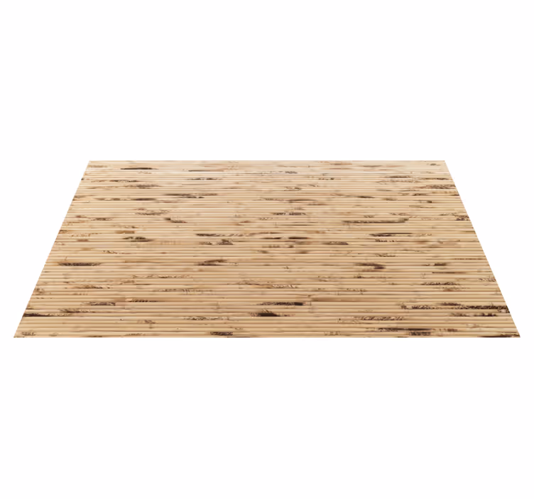 Entrance hall vinyl carpet with horizontal light brown slats - TenStickers