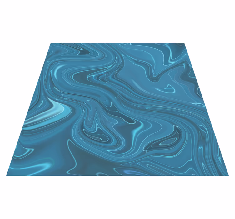 Entrance hall vinyl carpet in abstract grey and turquoise - TenStickers