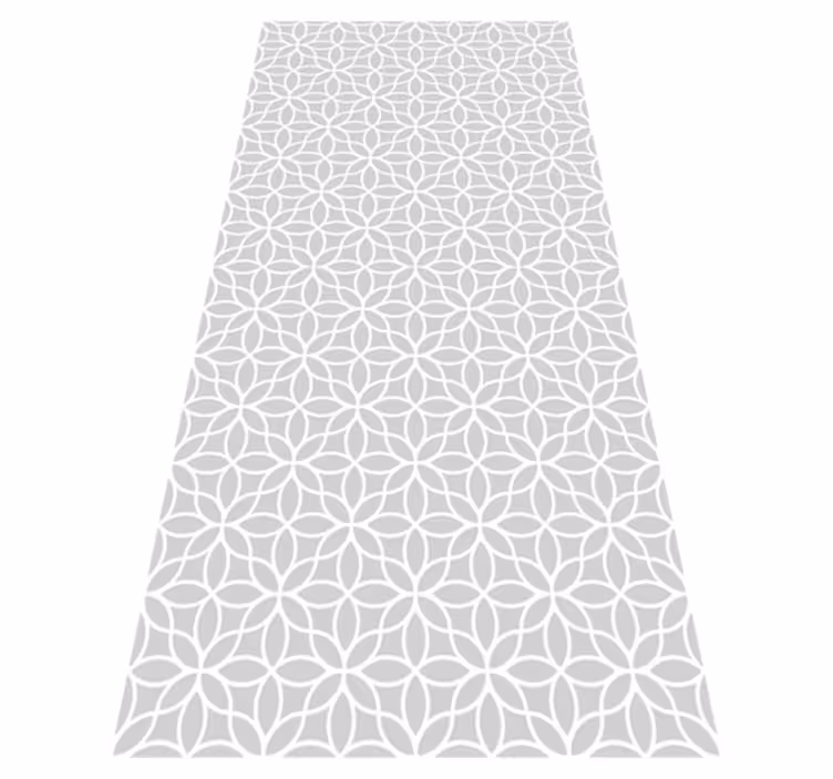 Living room vinyl carpet in gray and white modern pattern - TenStickers