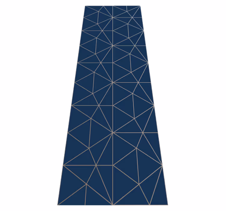 Living room vinyl carpet geometric triangle prism - TenStickers