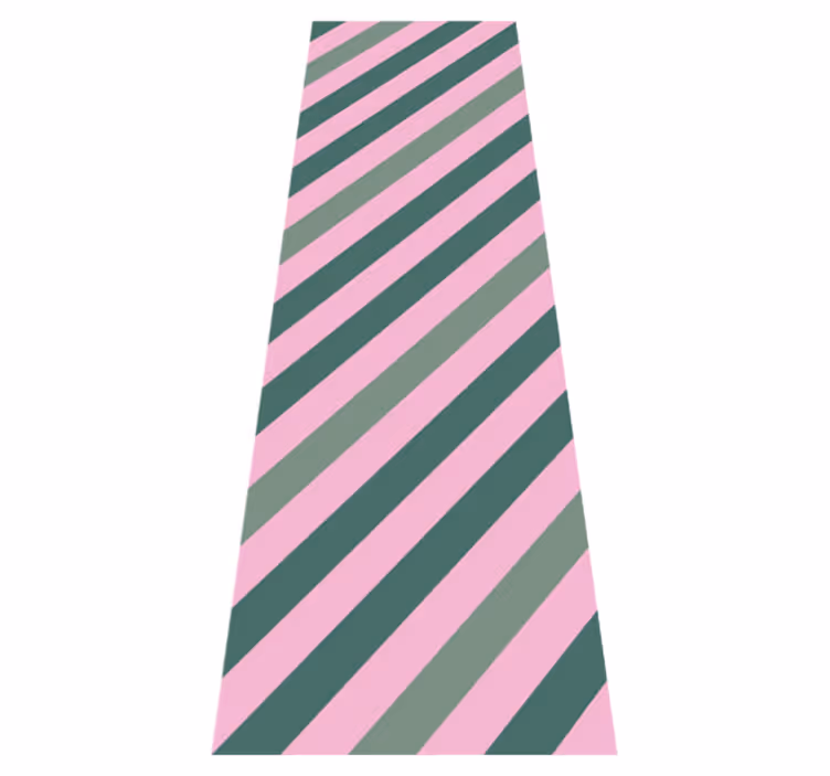 Living room vinyl carpet in pastel pink and green - TenStickers