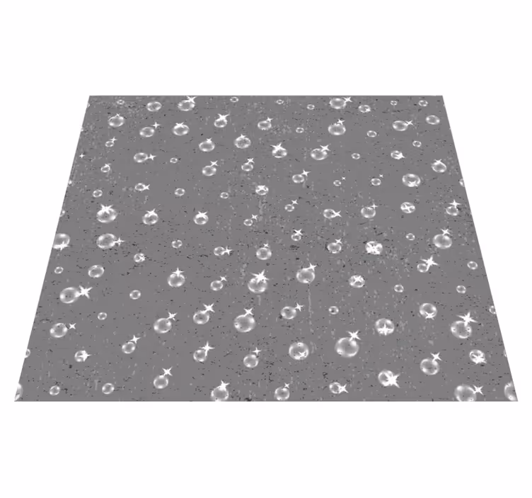 Grey vinyl carpet with geometric sparkle design - TenStickers