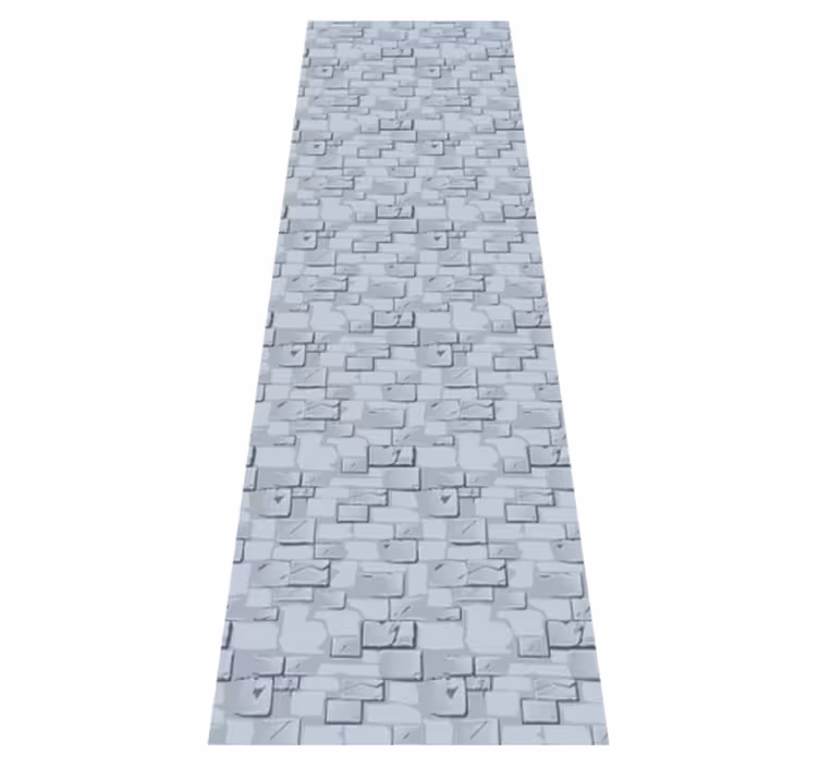 Grey vinyl carpet with realistic stone and brick - TenStickers