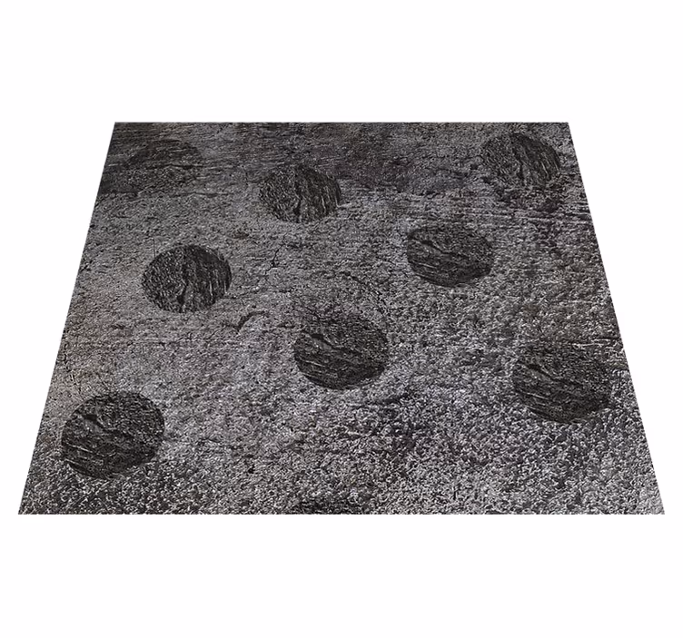 Grey vinyl carpet with abstract round patterns - TenStickers