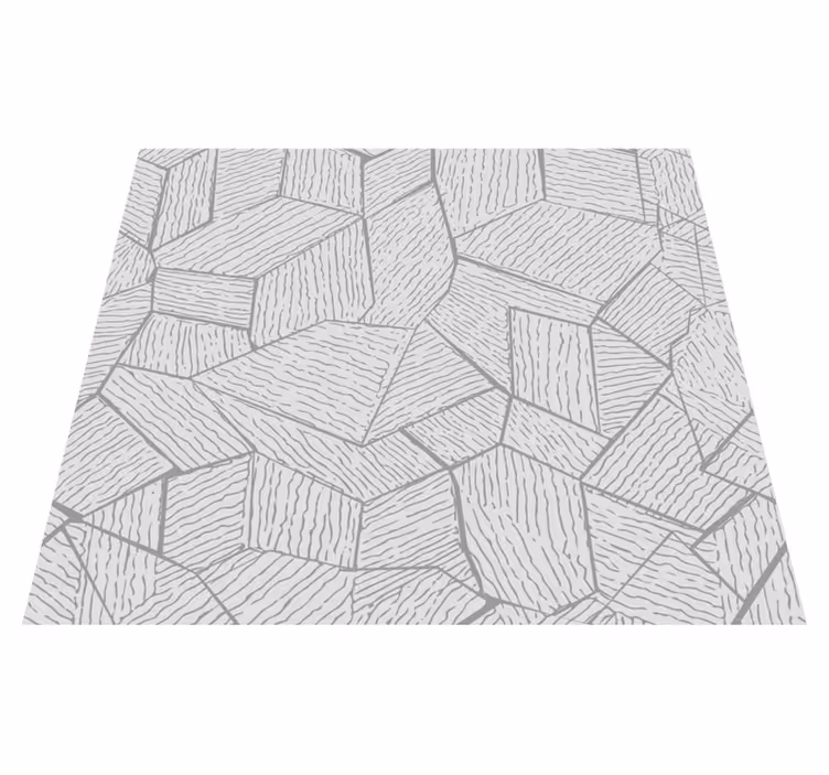 Grey vinyl carpet with african fabric design - TenStickers