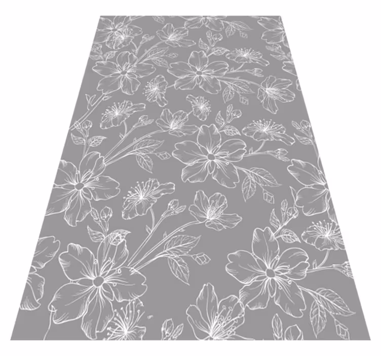 Grey vinyl carpet with grey pattern design - TenStickers