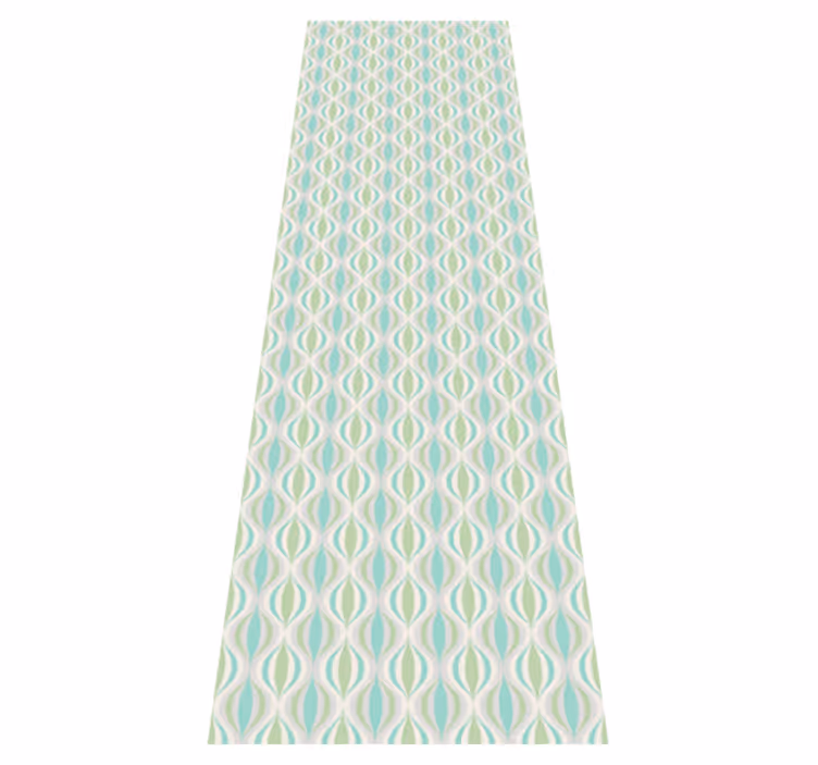 Hallway vinyl carpet in light-colored 70s pattern - TenStickers
