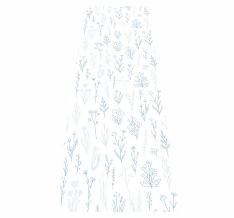 Hallway vinyl carpet with flower on white background - TenStickers