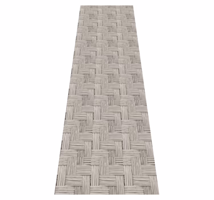 Gray handmade wicker effect hallway vinyl carpet - TenStickers