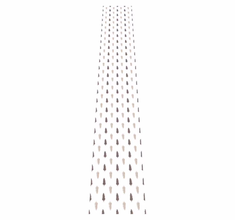 Hallway vinyl carpet in brown and white pattern - TenStickers