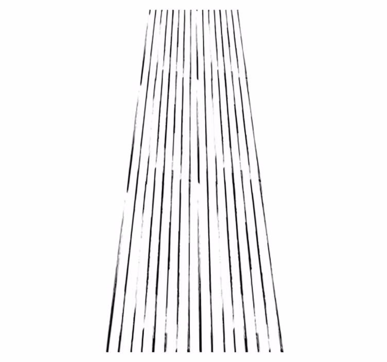 Hallway vinyl carpet in nordic black and white - TenStickers