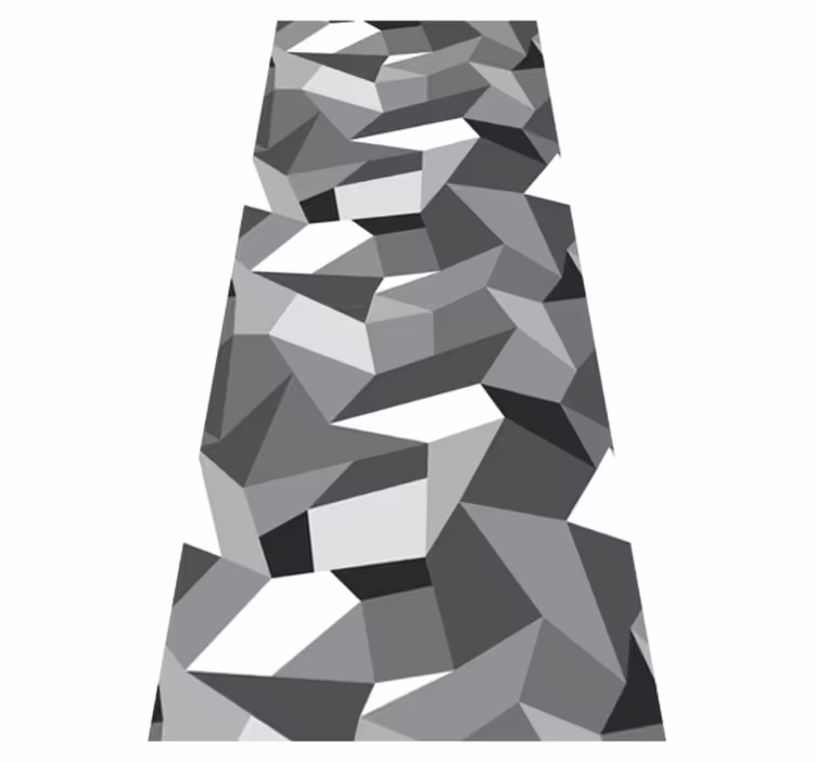 Hallway vinyl carpet black and white triangles - TenStickers
