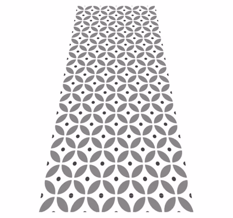 Hallway vinyl carpet in nordic style seamless circles - TenStickers
