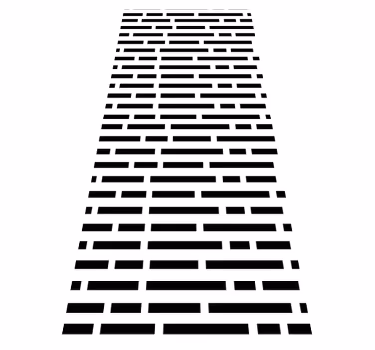 Hallway vinyl carpet in nordic black and white rectangles - TenStickers