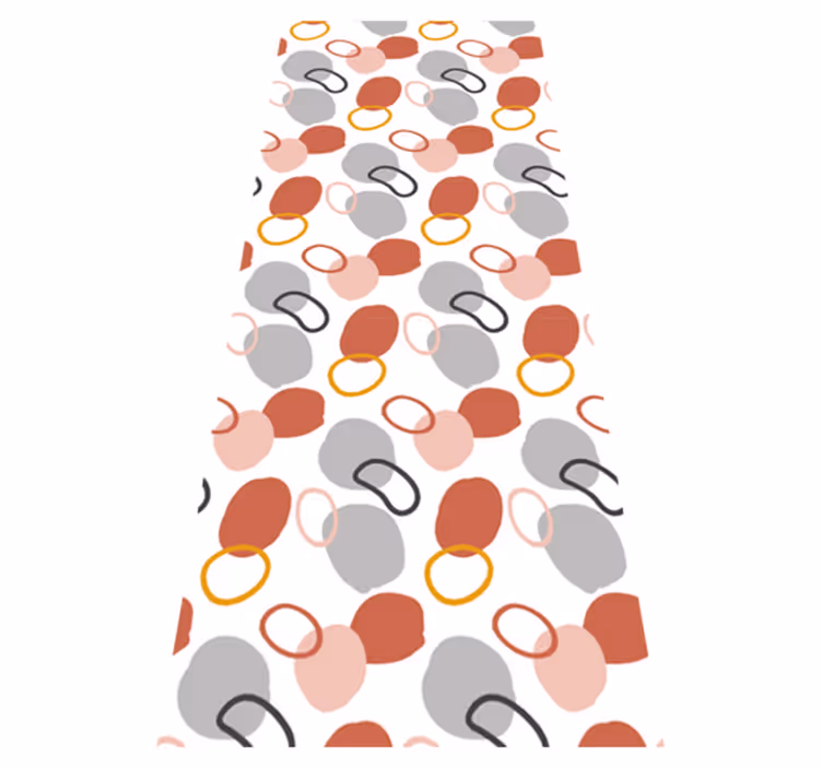 Hallway vinyl carpet abstract colorful geometric dots - TenStickers