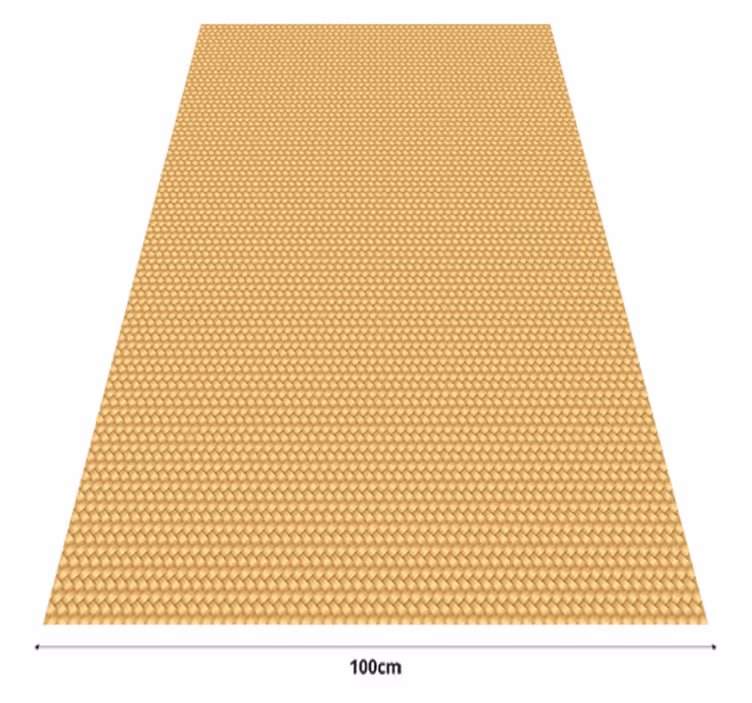 Beige vinyl carpet with wicker weave texture - TenStickers