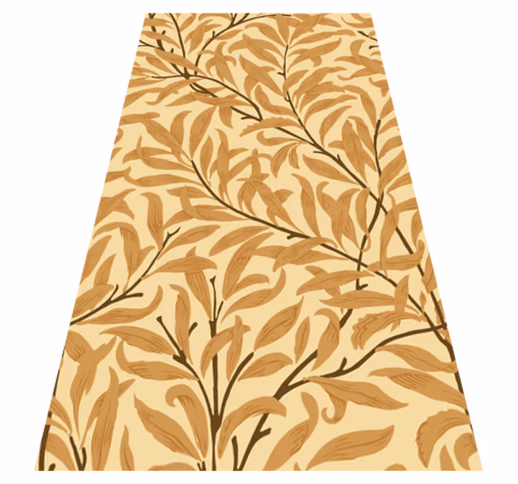 Beige vinyl carpet with botanical leaf design - TenStickers