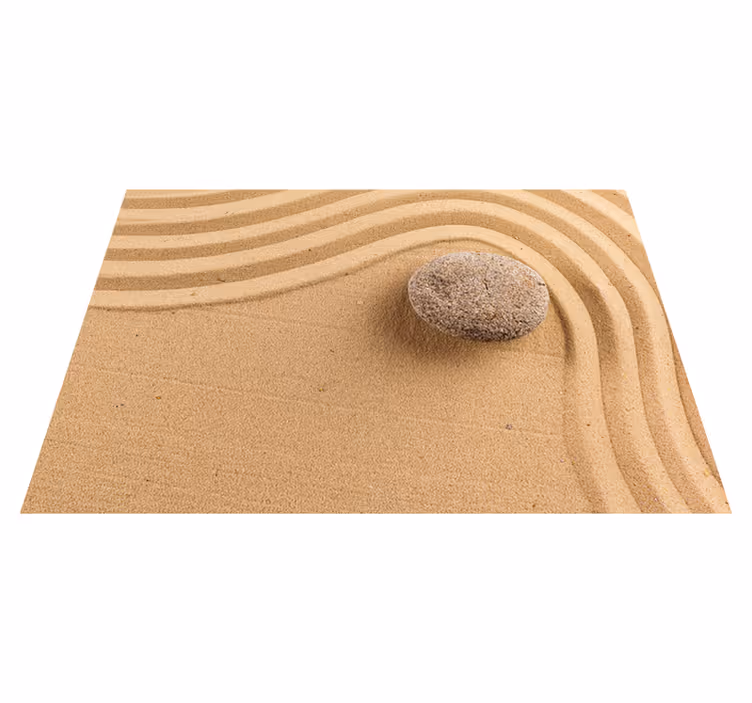 Beige vinyl carpet textured zen sphere - TenStickers