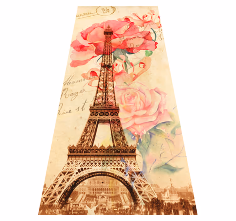 Beige vinyl carpet retro paris style vinyls - TenStickers