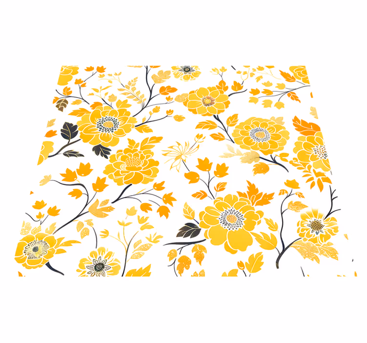 Yellow vinyl carpet in japanese style - TenStickers