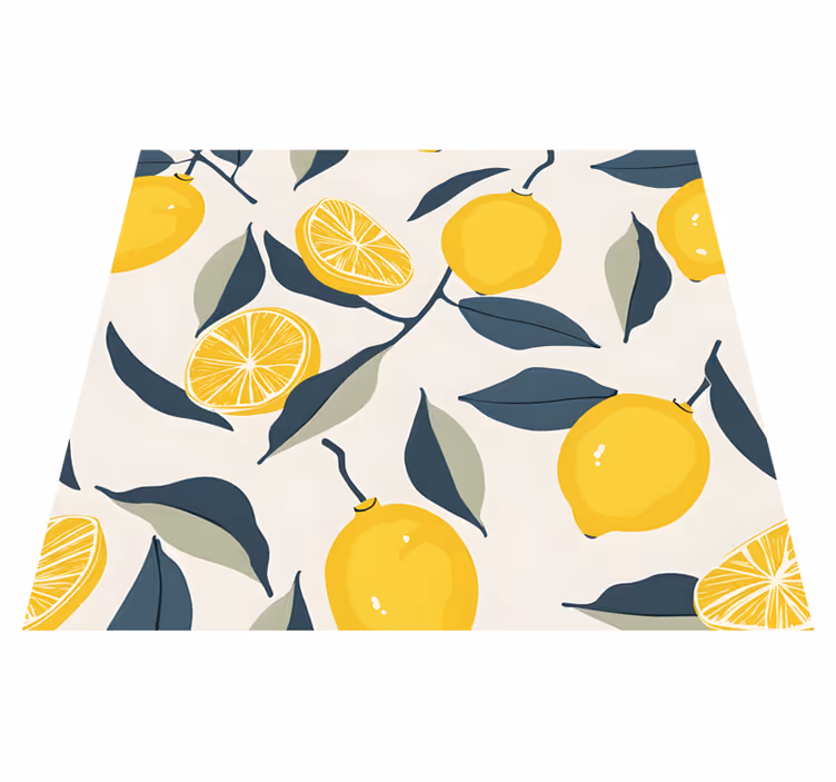 Yellow vinyl carpet with lemon design - TenStickers