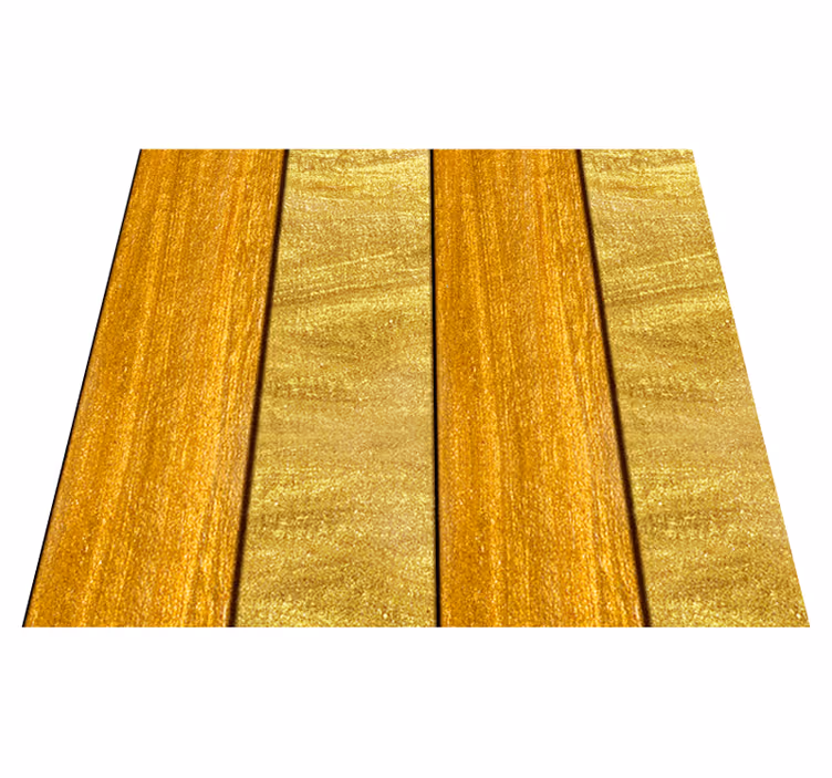 Yellow vinyl carpet with textured wood look - TenStickers