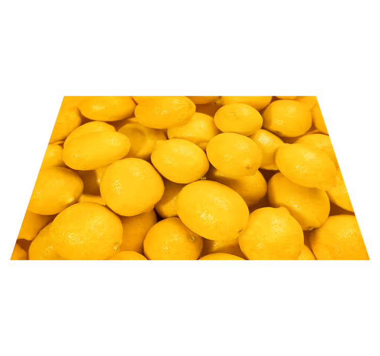 Yellow vinyl carpet with lemons design - TenStickers