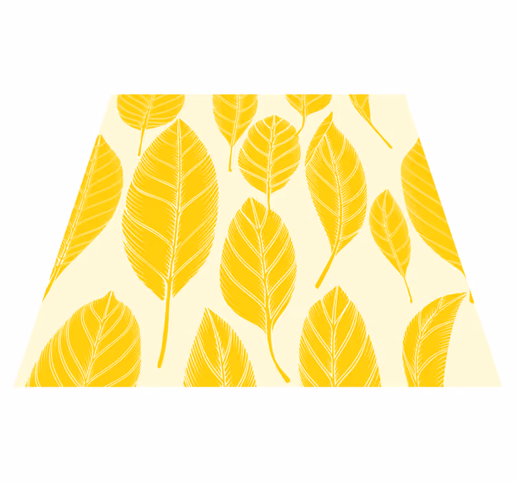 Yellow vinyl carpet with large leaf pattern - TenStickers