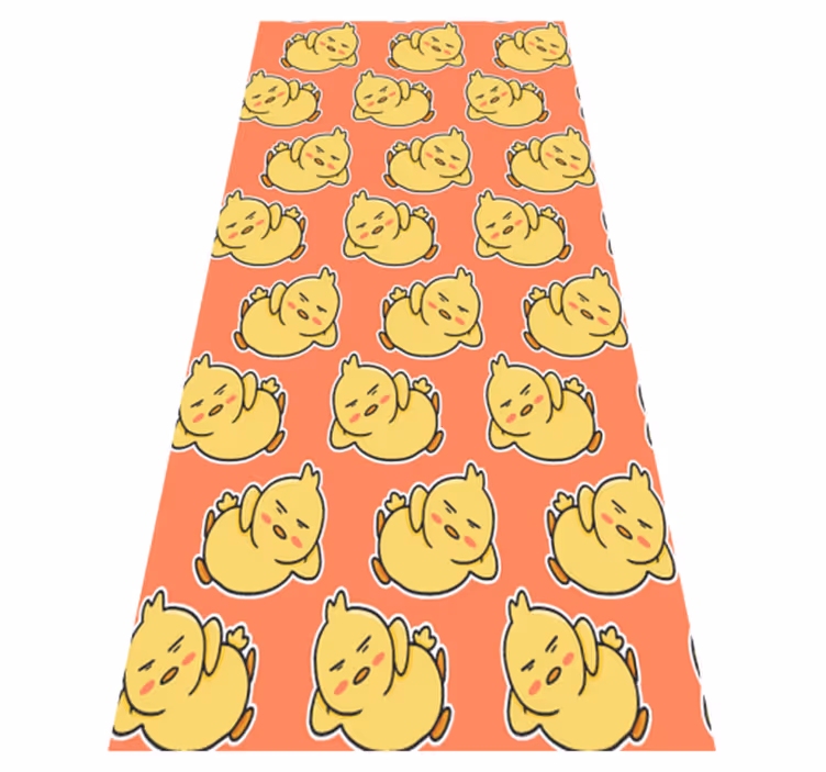 Yellow vinyl carpet cute chick seamless pattern 6 - TenStickers