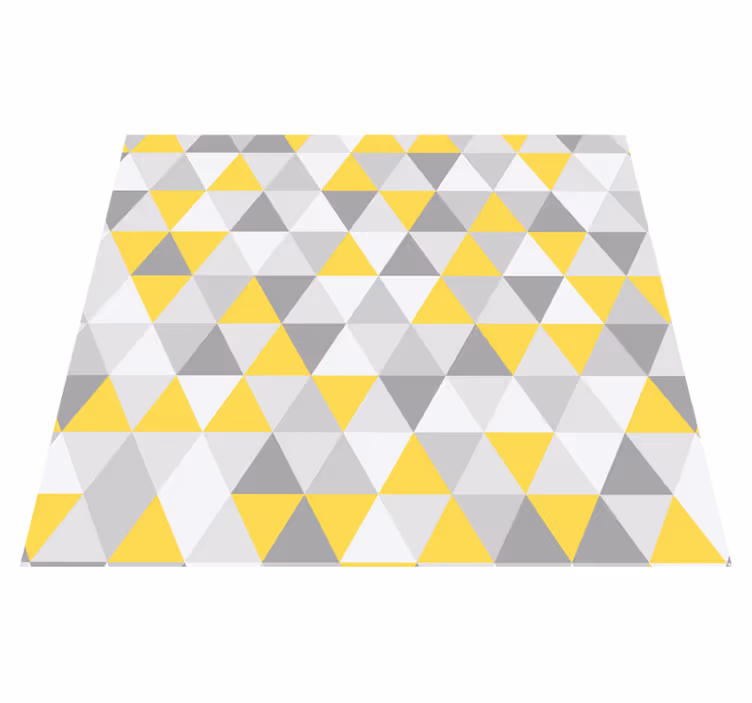 Yellow vinyl carpet in yellow and gray triangles - TenStickers