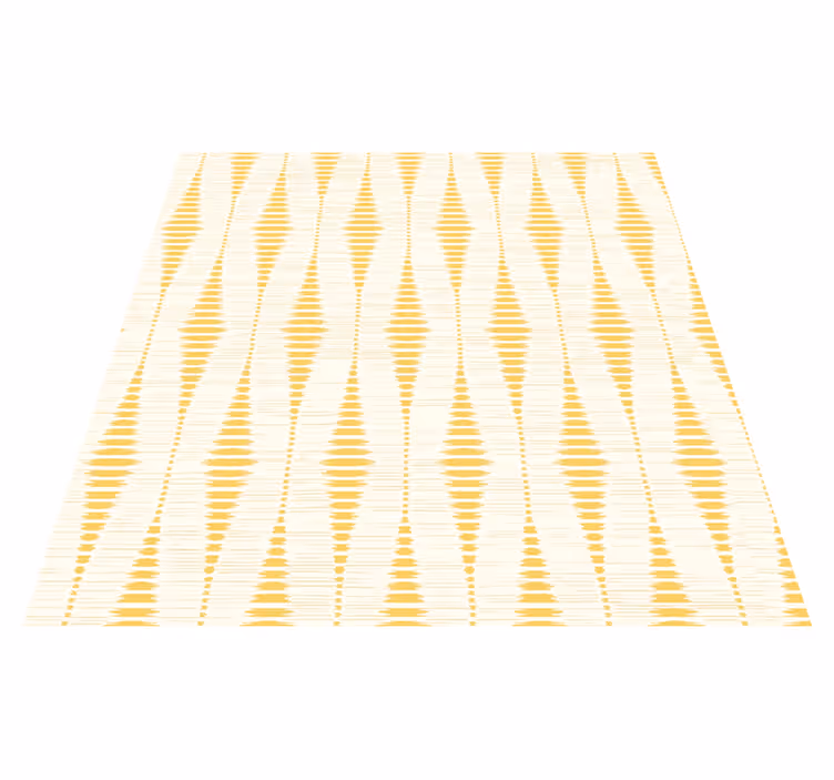 Yellow vinyl carpet yellow rabaul ikat design - TenStickers