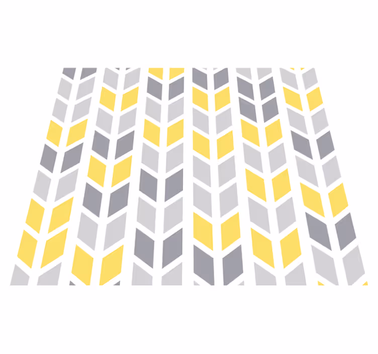 Yellow vinyl carpet with grey and yellow design - TenStickers