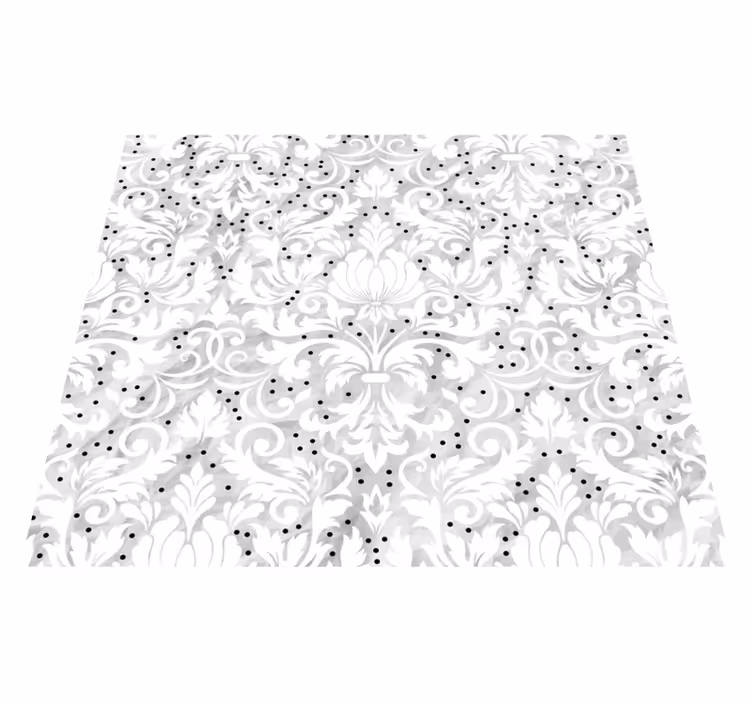White vinyl carpet floral patterned elegance - TenStickers