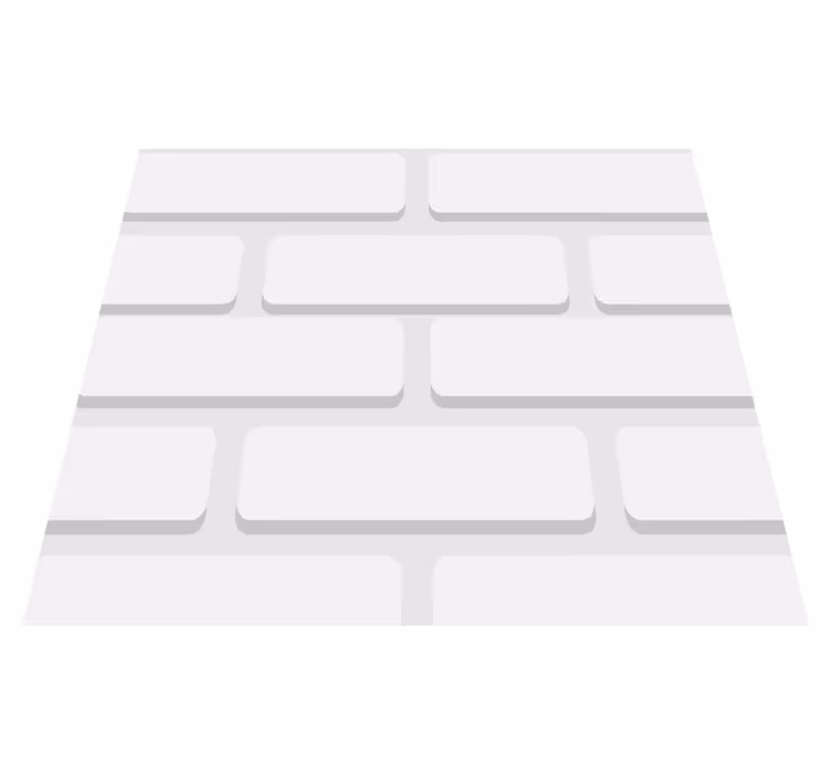 White vinyl carpet white brick - TenStickers