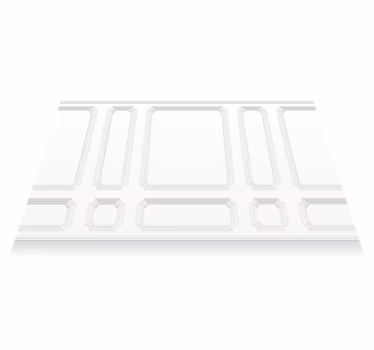 White vinyl carpet classic quartered design - TenStickers