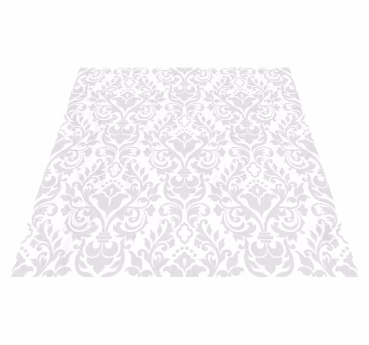 White vinyl carpet in grunge damask design - TenStickers
