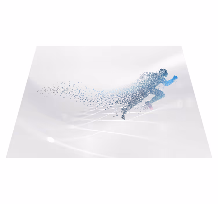 White vinyl carpet flowing design - TenStickers
