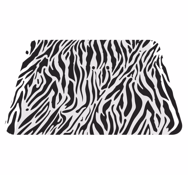 White vinyl carpet with zebra print design - TenStickers