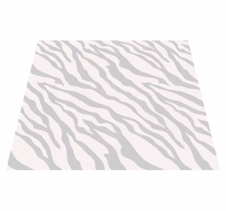 White vinyl carpet light gray zebra pattern - TenStickers