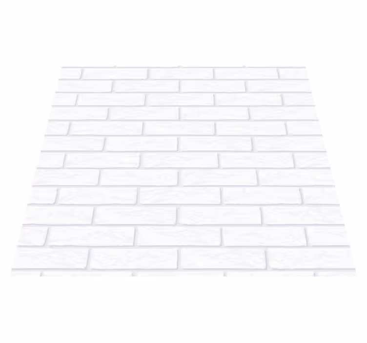 White vinyl carpet with white brick pattern - TenStickers