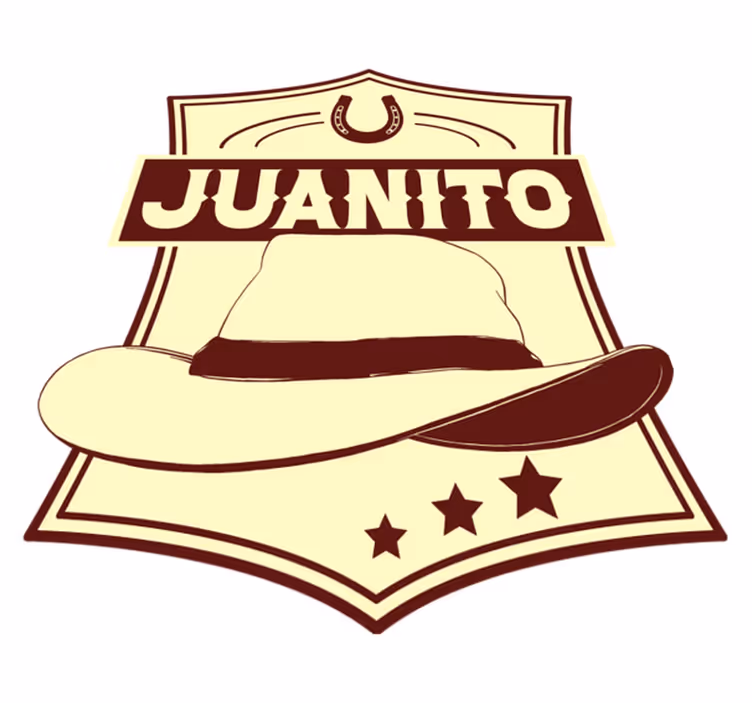 Brown vinyl carpet cowboy hat named nevera - TenStickers