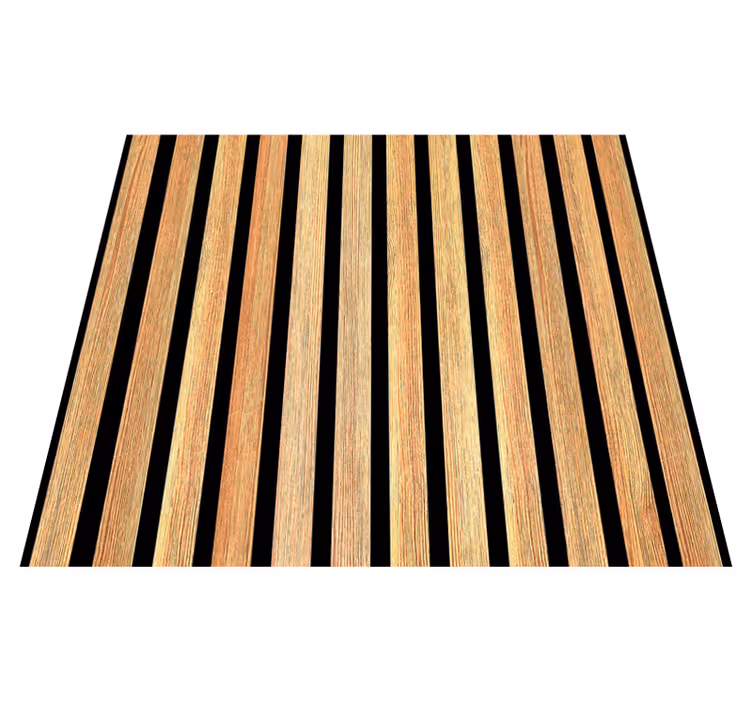 Brown vinyl carpet with teak slats - TenStickers